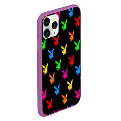 Чехол iPhone 11 Pro матовый PLAYBOY, цвет: 3D-фиолетовый — фото 2