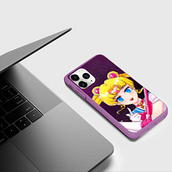 Чехол iPhone 11 Pro матовый Sailor Moon, цвет: 3D-фиолетовый — фото 2