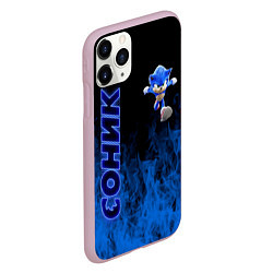Чехол iPhone 11 Pro матовый SONIC, цвет: 3D-розовый — фото 2