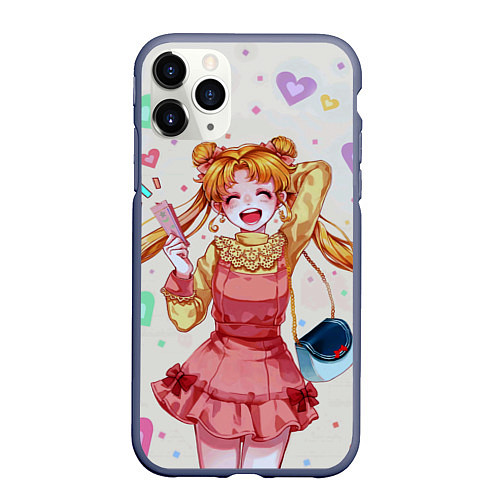 Чехол iPhone 11 Pro матовый SAILOR MOON / 3D-Серый – фото 1