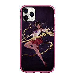 Чехол iPhone 11 Pro матовый SAILOR MARS, цвет: 3D-малиновый