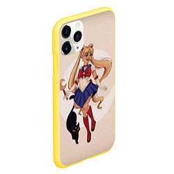 Чехол iPhone 11 Pro матовый Sailor Moon, цвет: 3D-желтый — фото 2