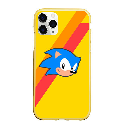 Чехол iPhone 11 Pro матовый SONIC / 3D-Желтый – фото 1