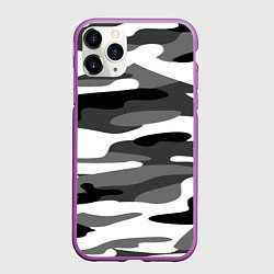 Чехол iPhone 11 Pro матовый Камуфляж Sabaton без лого, цвет: 3D-фиолетовый