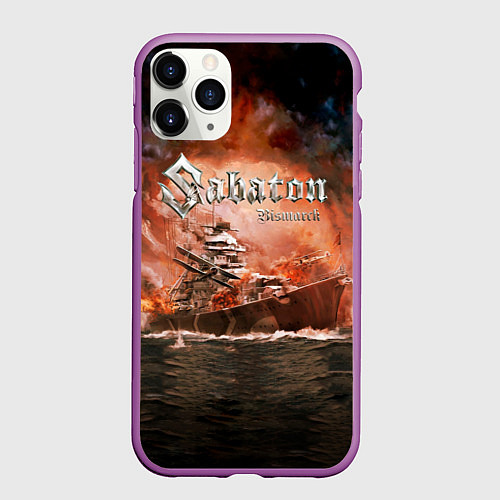Чехол iPhone 11 Pro матовый Sabaton / 3D-Фиолетовый – фото 1