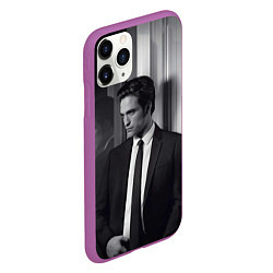 Чехол iPhone 11 Pro матовый Роберт Паттинсон, цвет: 3D-фиолетовый — фото 2