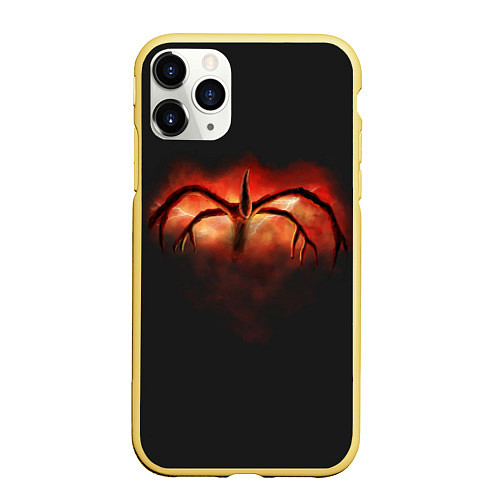 Чехол iPhone 11 Pro матовый Очень Странные Дела / 3D-Желтый – фото 1