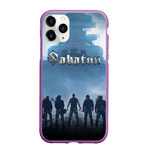 Чехол iPhone 11 Pro матовый SABATON / 3D-Фиолетовый – фото 1