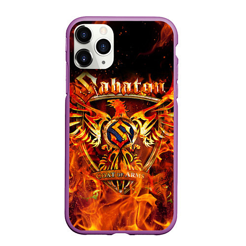 Чехол iPhone 11 Pro матовый SABATON / 3D-Фиолетовый – фото 1