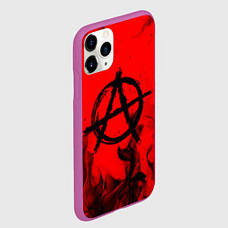 Чехол iPhone 11 Pro матовый АНАРХИЯ, цвет: 3D-фиолетовый — фото 2
