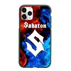 Чехол iPhone 11 Pro матовый SABATON, цвет: 3D-темно-зеленый