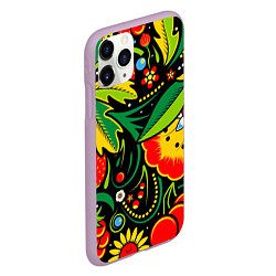 Чехол iPhone 11 Pro матовый Цветы, цвет: 3D-сиреневый — фото 2