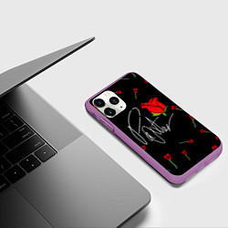 Чехол iPhone 11 Pro матовый PAYTON MOORMEIER - ТИКТОК, цвет: 3D-фиолетовый — фото 2