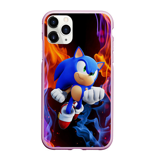 Чехол iPhone 11 Pro матовый SONIC / 3D-Розовый – фото 1