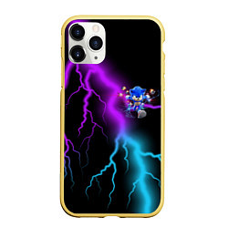 Чехол iPhone 11 Pro матовый SONIC, цвет: 3D-желтый