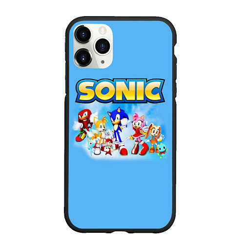 Чехол iPhone 11 Pro матовый SONIC / 3D-Черный – фото 1