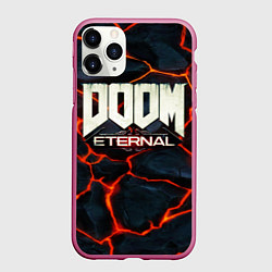 Чехол iPhone 11 Pro матовый DOOM: ETERNAL, цвет: 3D-малиновый