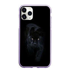 Чехол iPhone 11 Pro матовый Пантера, цвет: 3D-светло-сиреневый