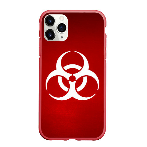 Чехол iPhone 11 Pro матовый Plague Inc / 3D-Красный – фото 1