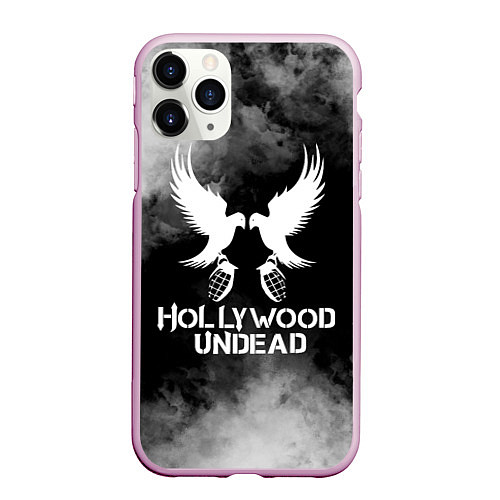 Чехол iPhone 11 Pro матовый Hollywood Undead / 3D-Розовый – фото 1