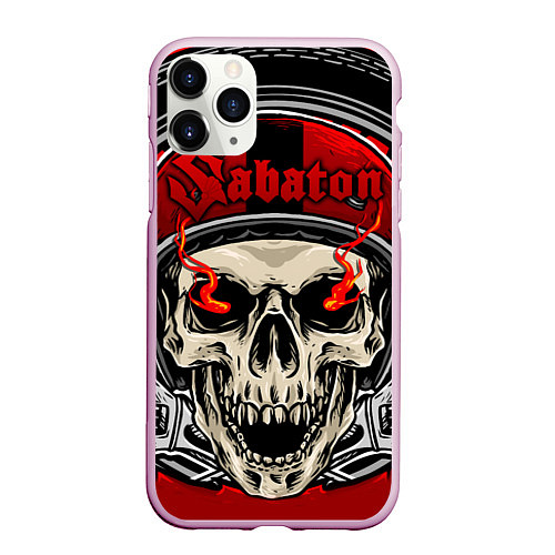 Чехол iPhone 11 Pro матовый SABATON / 3D-Розовый – фото 1