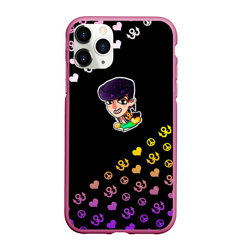 Чехол iPhone 11 Pro матовый Jojo diamond / 3D-Малиновый – фото 1