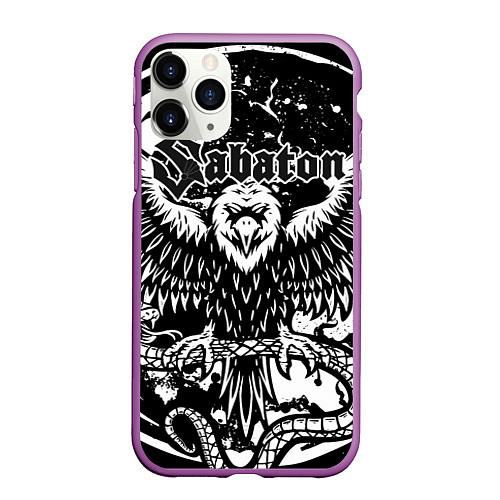 Чехол iPhone 11 Pro матовый SABATON / 3D-Фиолетовый – фото 1