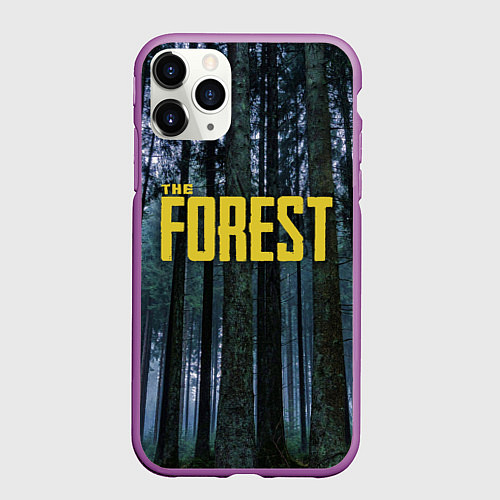 Чехол iPhone 11 Pro матовый THE FOREST / 3D-Фиолетовый – фото 1