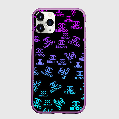 Чехол iPhone 11 Pro матовый Benzo Gang - Big Baby Tape / 3D-Фиолетовый – фото 1