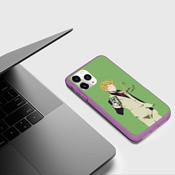 Чехол iPhone 11 Pro матовый Doppo Kunikida, цвет: 3D-фиолетовый — фото 2