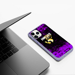 Чехол iPhone 11 Pro матовый Fortnite, цвет: 3D-светло-сиреневый — фото 2