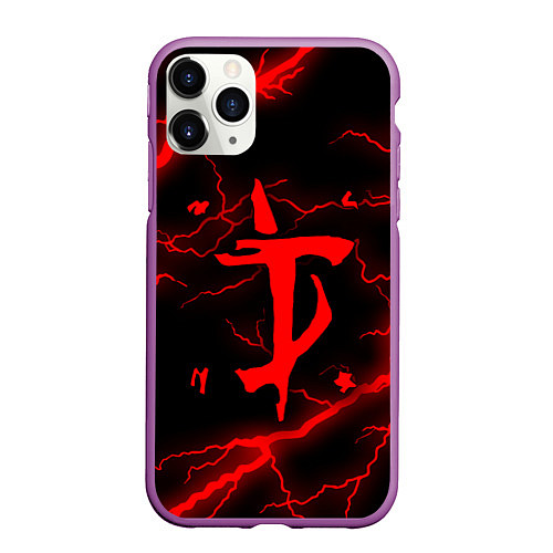 Чехол iPhone 11 Pro матовый DOOM ETERNAL / 3D-Фиолетовый – фото 1