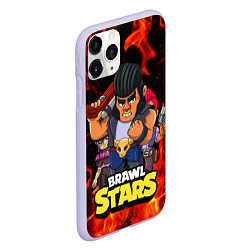 Чехол iPhone 11 Pro матовый BRAWL STARS BULL, цвет: 3D-светло-сиреневый — фото 2