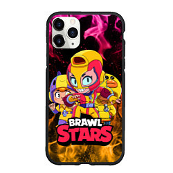 Чехол iPhone 11 Pro матовый BRAWL STARS MAX, цвет: 3D-черный