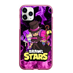 Чехол iPhone 11 Pro матовый BRAWL STARS MORTIS, цвет: 3D-малиновый