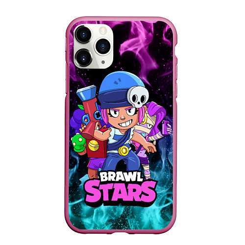 Чехол iPhone 11 Pro матовый BRAWL STARS PENNY, / 3D-Малиновый – фото 1