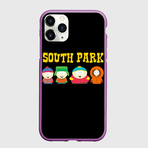 Чехол iPhone 11 Pro матовый South Park / 3D-Фиолетовый – фото 1