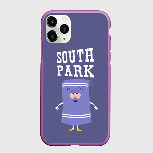 Чехол iPhone 11 Pro матовый South Park Полотенчико / 3D-Фиолетовый – фото 1