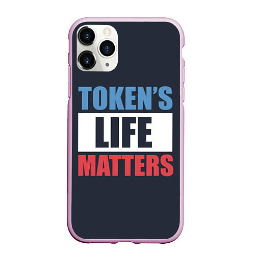 Чехол iPhone 11 Pro матовый TOKENS LIFE MATTERS / 3D-Розовый – фото 1