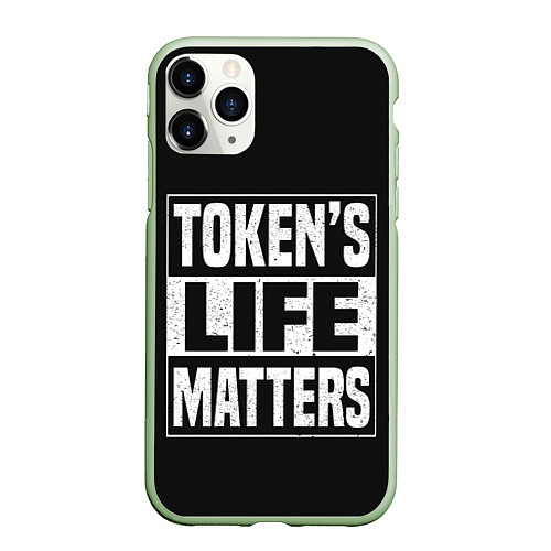 Чехол iPhone 11 Pro матовый TOKENS LIFE MATTERS / 3D-Салатовый – фото 1