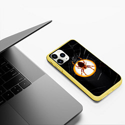 Чехол iPhone 11 Pro матовый Spider, цвет: 3D-желтый — фото 2