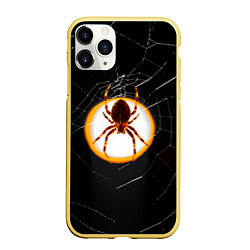 Чехол iPhone 11 Pro матовый Spider, цвет: 3D-желтый