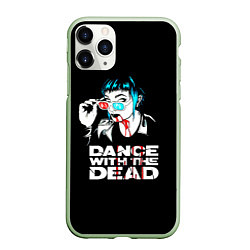Чехол iPhone 11 Pro матовый Dance with the dead, цвет: 3D-салатовый