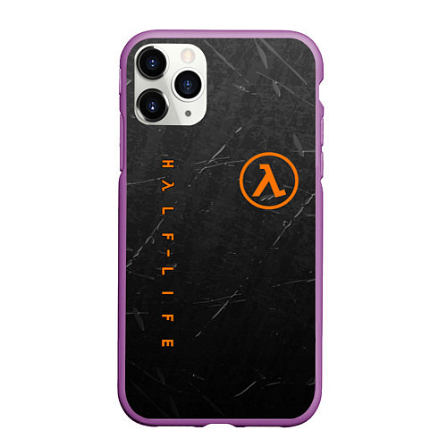 Чехол iPhone 11 Pro матовый HALF-LIFE / 3D-Фиолетовый – фото 1