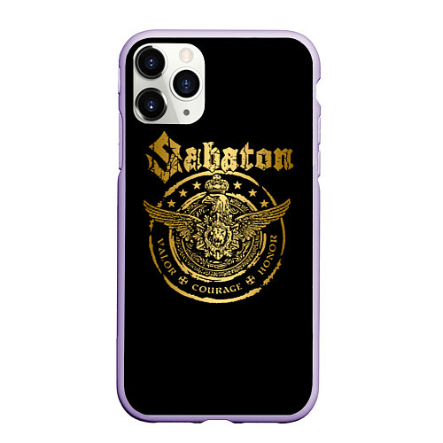 Чехол iPhone 11 Pro матовый SABATON / 3D-Светло-сиреневый – фото 1