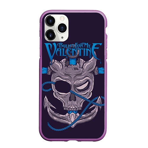 Чехол iPhone 11 Pro матовый Bullet For My Valentine / 3D-Фиолетовый – фото 1