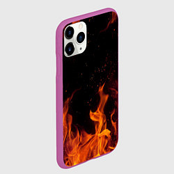 Чехол iPhone 11 Pro матовый ОГОНЬ, цвет: 3D-фиолетовый — фото 2
