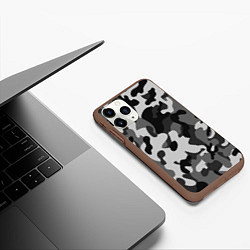 Чехол iPhone 11 Pro матовый ГОРОДСКОЙ КАМУФЛЯЖ, цвет: 3D-коричневый — фото 2