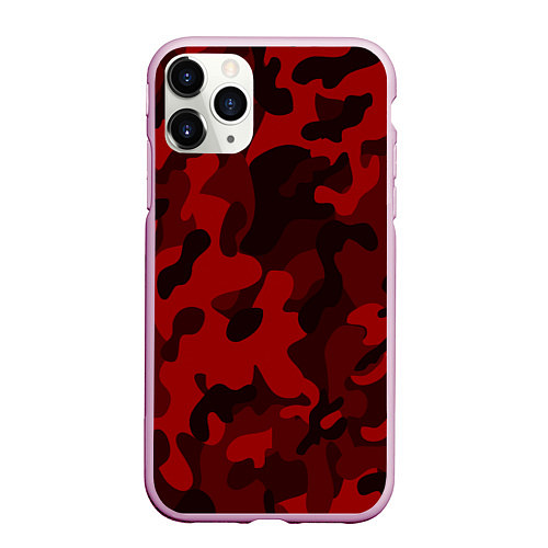 Чехол iPhone 11 Pro матовый RED MILITARY / 3D-Розовый – фото 1