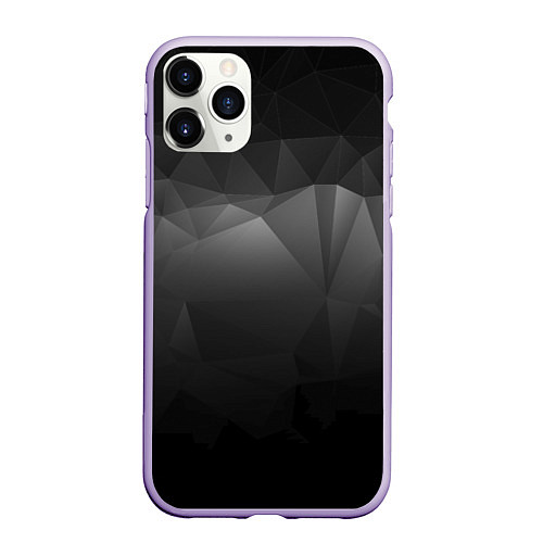 Чехол iPhone 11 Pro матовый GRAY GEOMETRY / 3D-Светло-сиреневый – фото 1